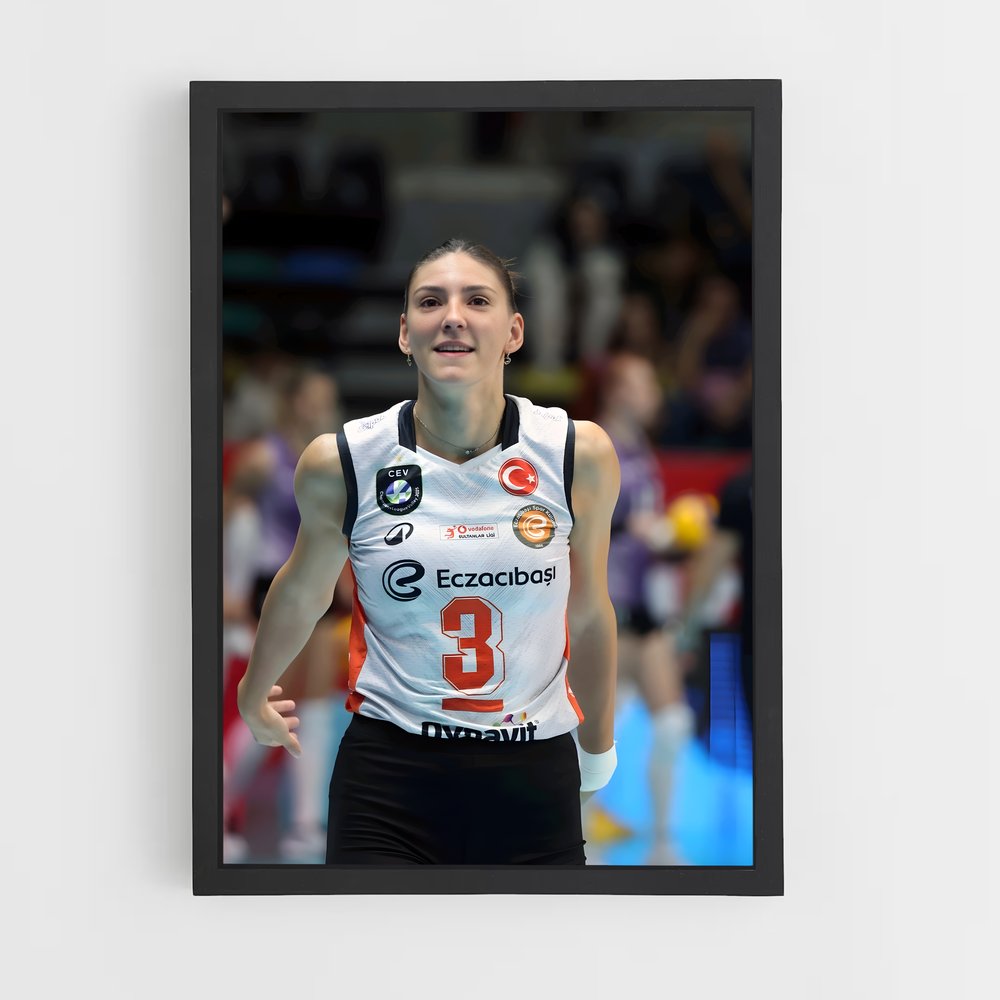 Poster Smiles on the Court – affiche Volleyball (vue 2)